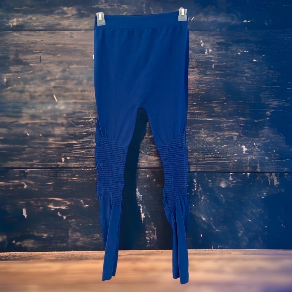 Blue Moto Leggings